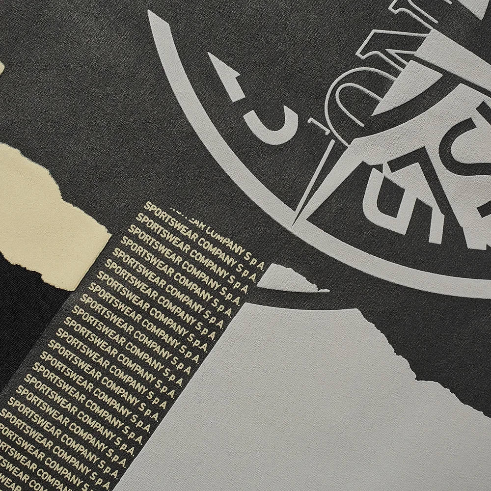Stone Island Scrap Logo Back T-Shirt Black Detail 2
