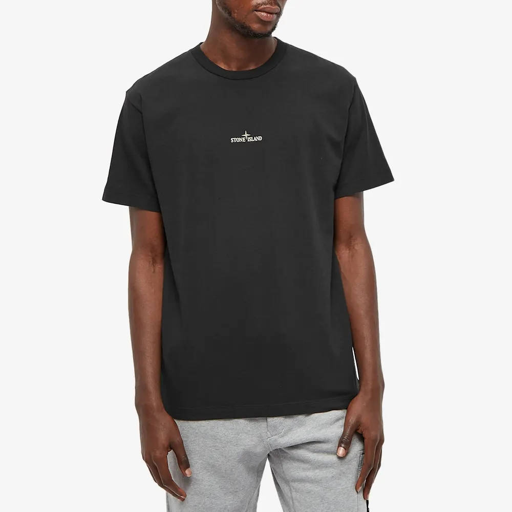 Stone Island Scrap Logo Back T-Shirt Black Front