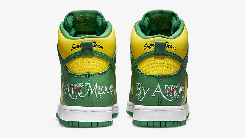 Supreme x Nike SB Dunk High Brazil DN3741-700 Back