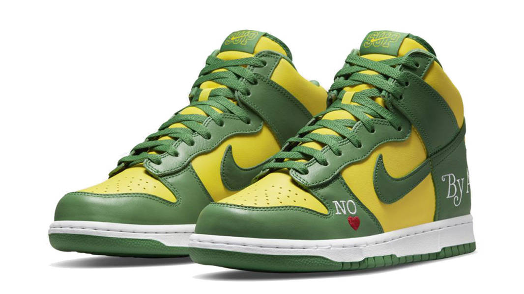 Supreme x Nike SB Dunk High Brazil DN3741-700 Side