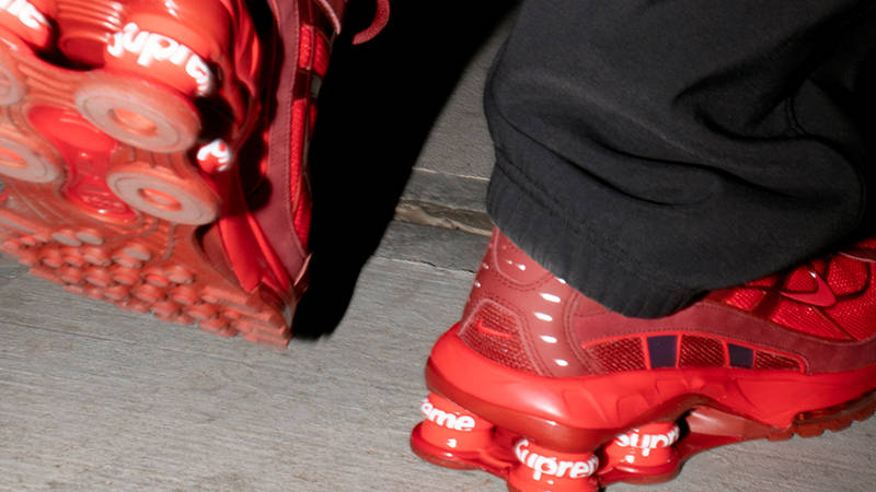 Supreme x Nike Shox Ride 2 Speed Red Back