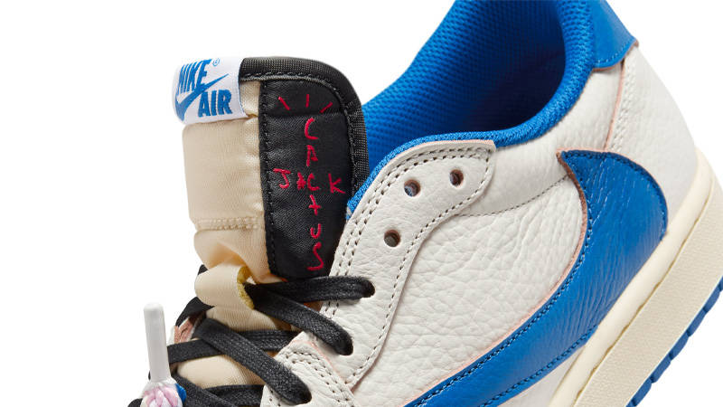 Travis Scott x fragment design x Air Jordan 1 Low OG White Blue
