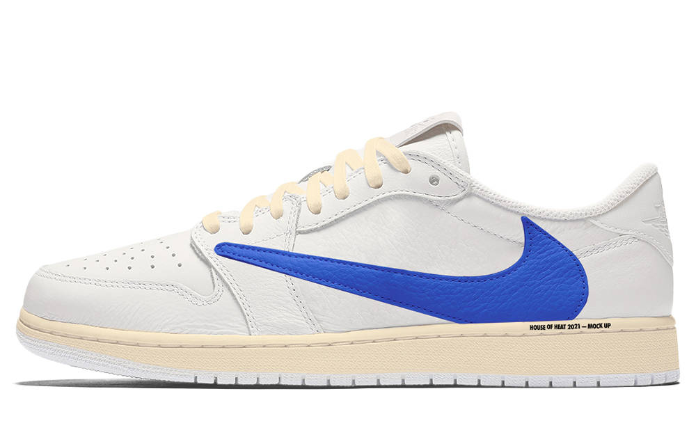 Travis Scott x Fragment x Air Jordan 1 Low OG White Blue