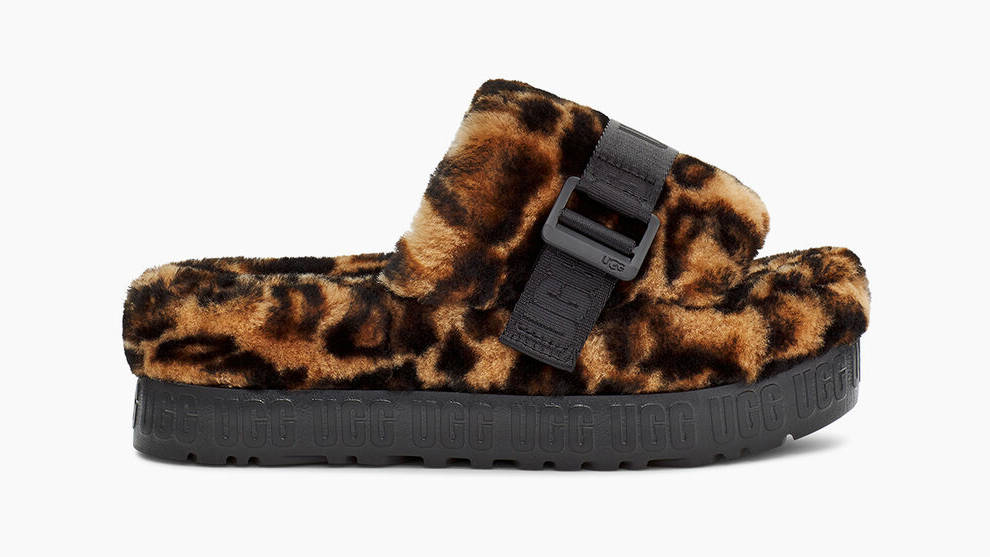 UGG Fluffita Panther Print Slide Butterscotch