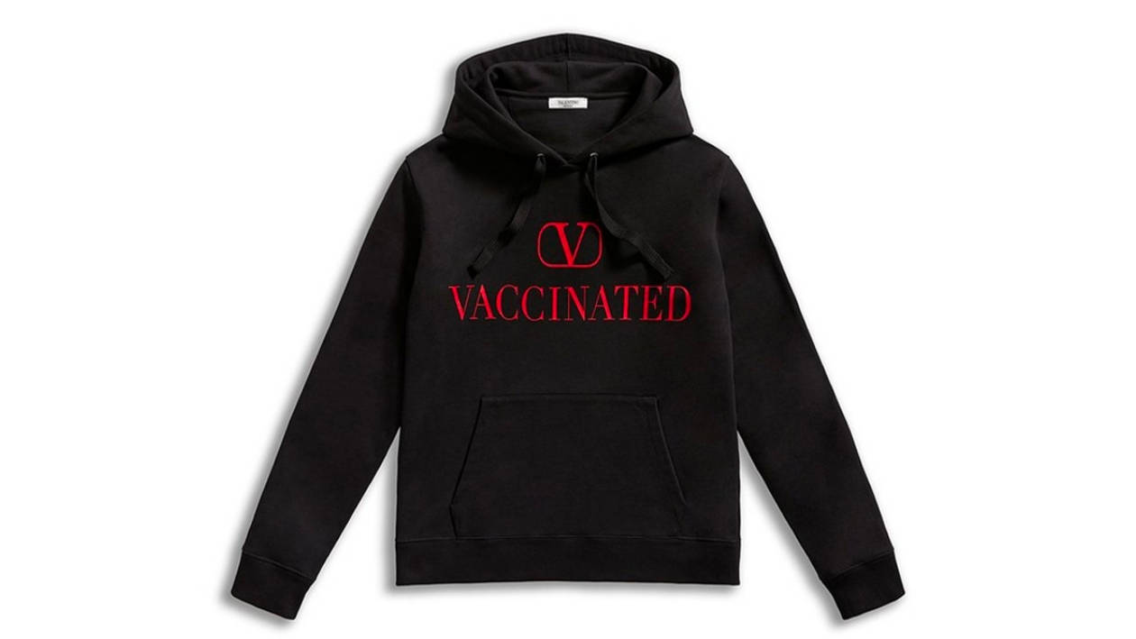 Flex Those Antibodies With Valentino's "VACCINATED" Hoodies