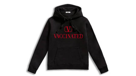 Flex Those Antibodies With Valentino's "VACCINATED" Hoodies