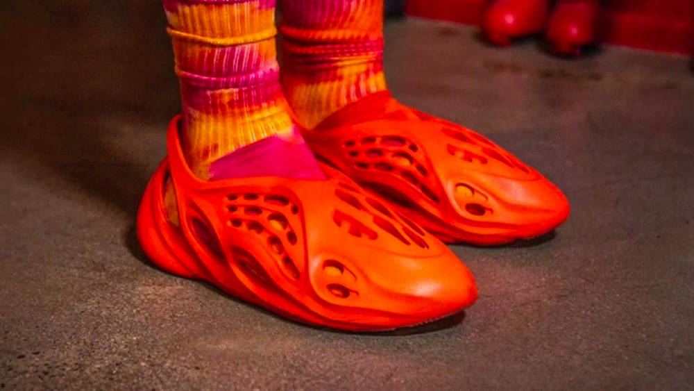 Image via ASAP Ferg Yeezy Foam Runner "Vermilion"