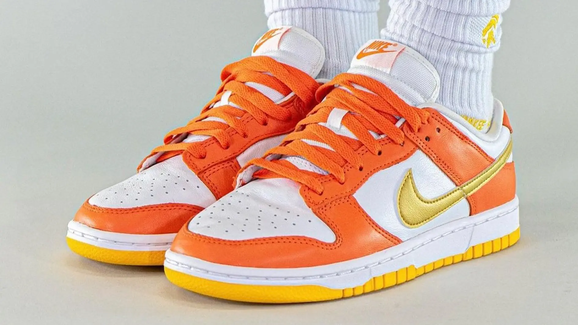 Take an On-Foot Look at The Nike Dunk Low 'Golden Orange' | The