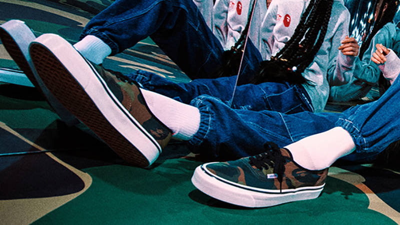 A Bathing Ape x Vans Authentic 44 DX Camo Side