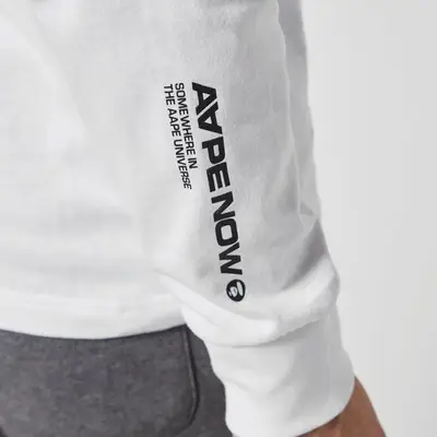 AAPE Long Sleeve T-Shirt White Detail 2