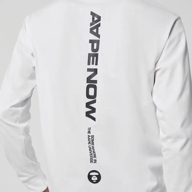 AAPE Long Sleeve T-Shirt White Detail