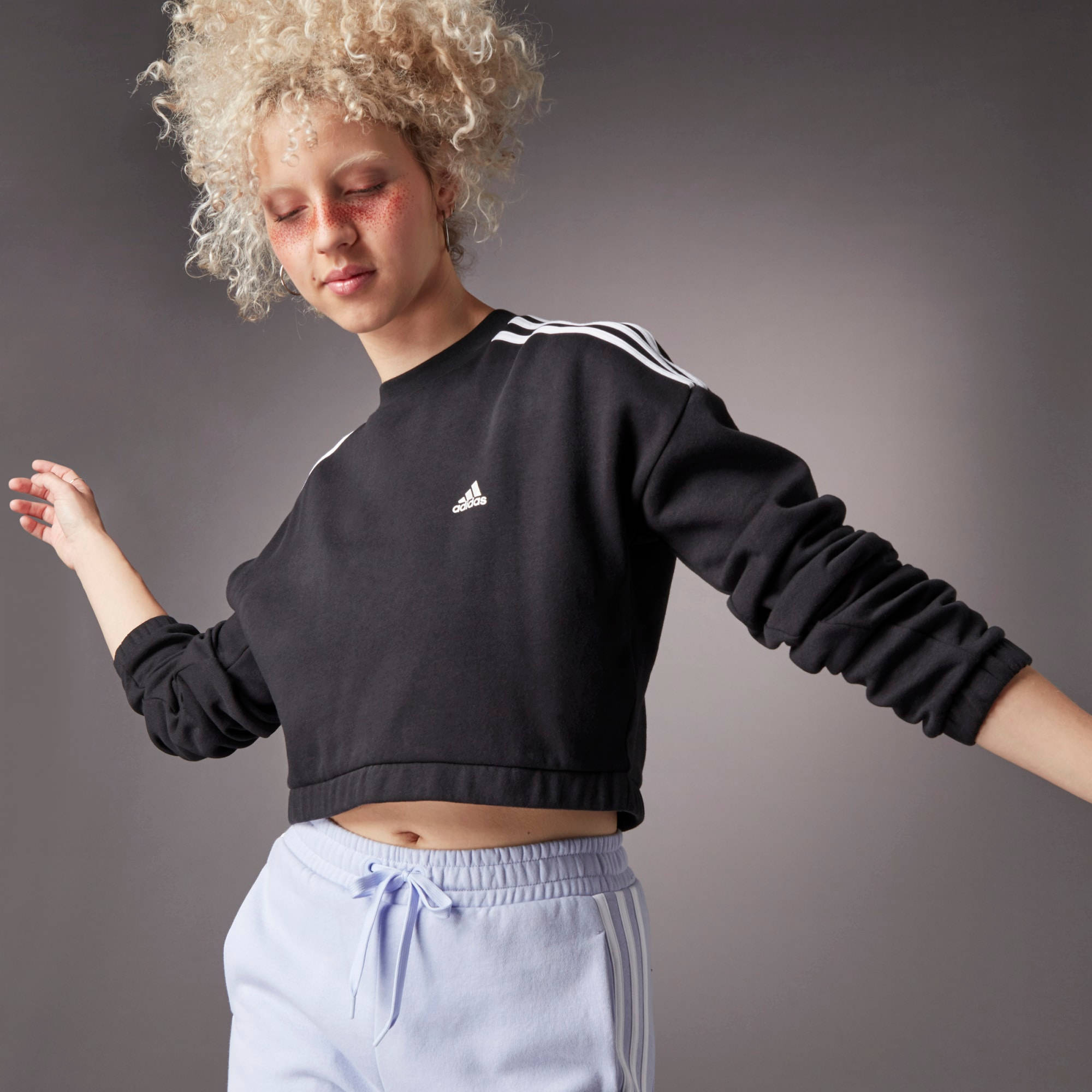 adidas Hyperglam Crop Crew Sweatshirt