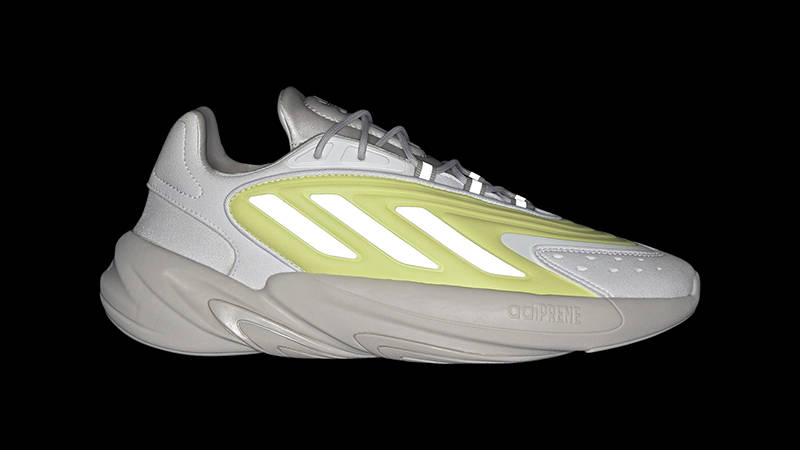 adidas Ozelia White Pulse Yellow GZ9176 in dark