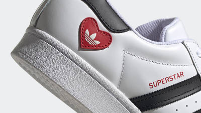 adidas Superstar Valentine's Day White Black FZ1807 Detail 2