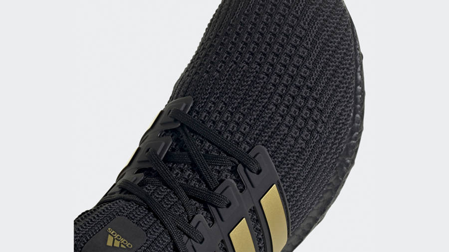 adidas Ultra Boost 4.0 DNA Black Matte Gold Closeup
