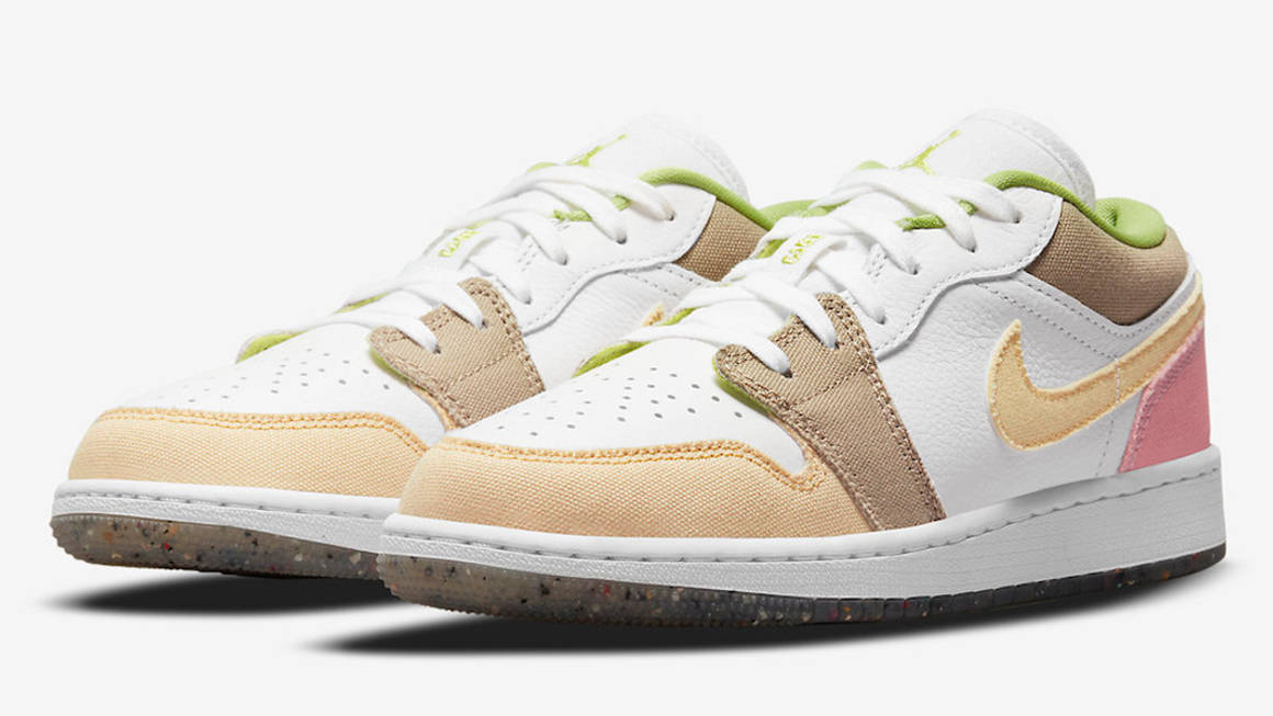 These beige jordans 1 GS Nike Air Jordan 1s are Made with Recycled Materials | The