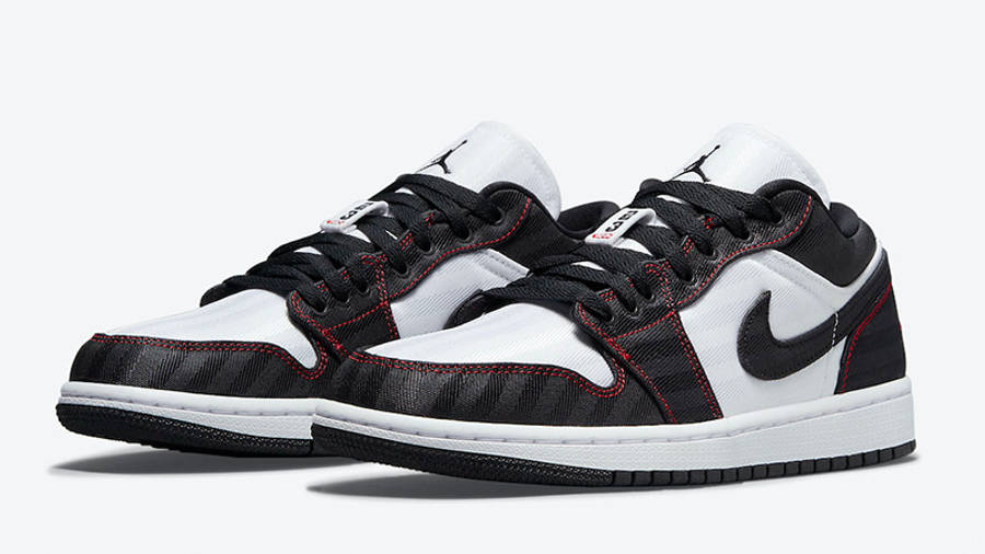 black white red jordan 1 low