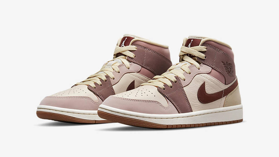 Air Jordan 1 Mid Brown Pink