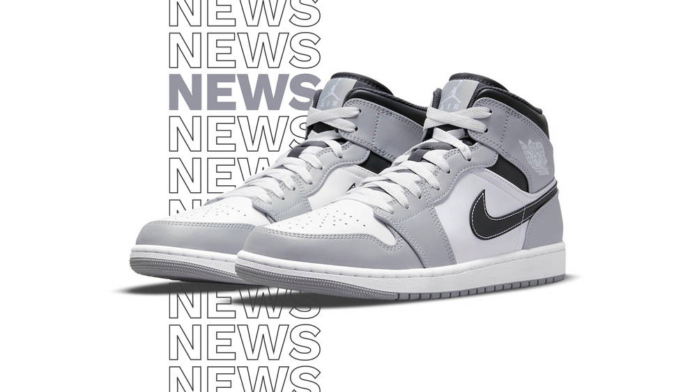 Image via Nike Air Jordan 1 Mid Light Smoke Grey Official Photo