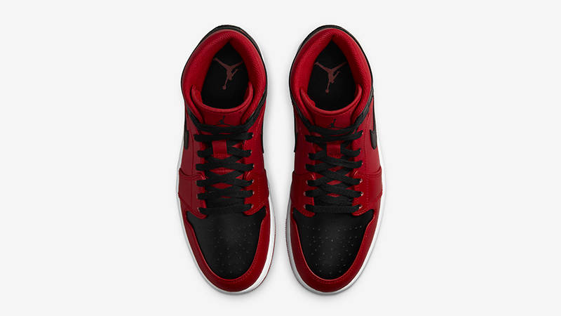 Air Jordan 1 Mid Reverse Bred 554724-660 Top