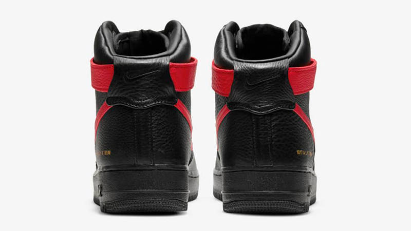 Alyx x Nike Air Force 1 Black University Red CQ4018-004 Back