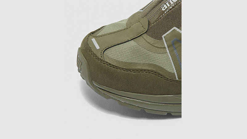 And Wander x Salomon Reflective High Cut Olive toebox