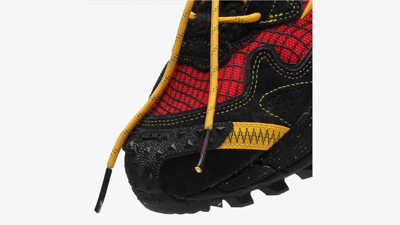 ASAP Nast x Reebok Zig Kinetica II Edge Black Red GY5805 toebox