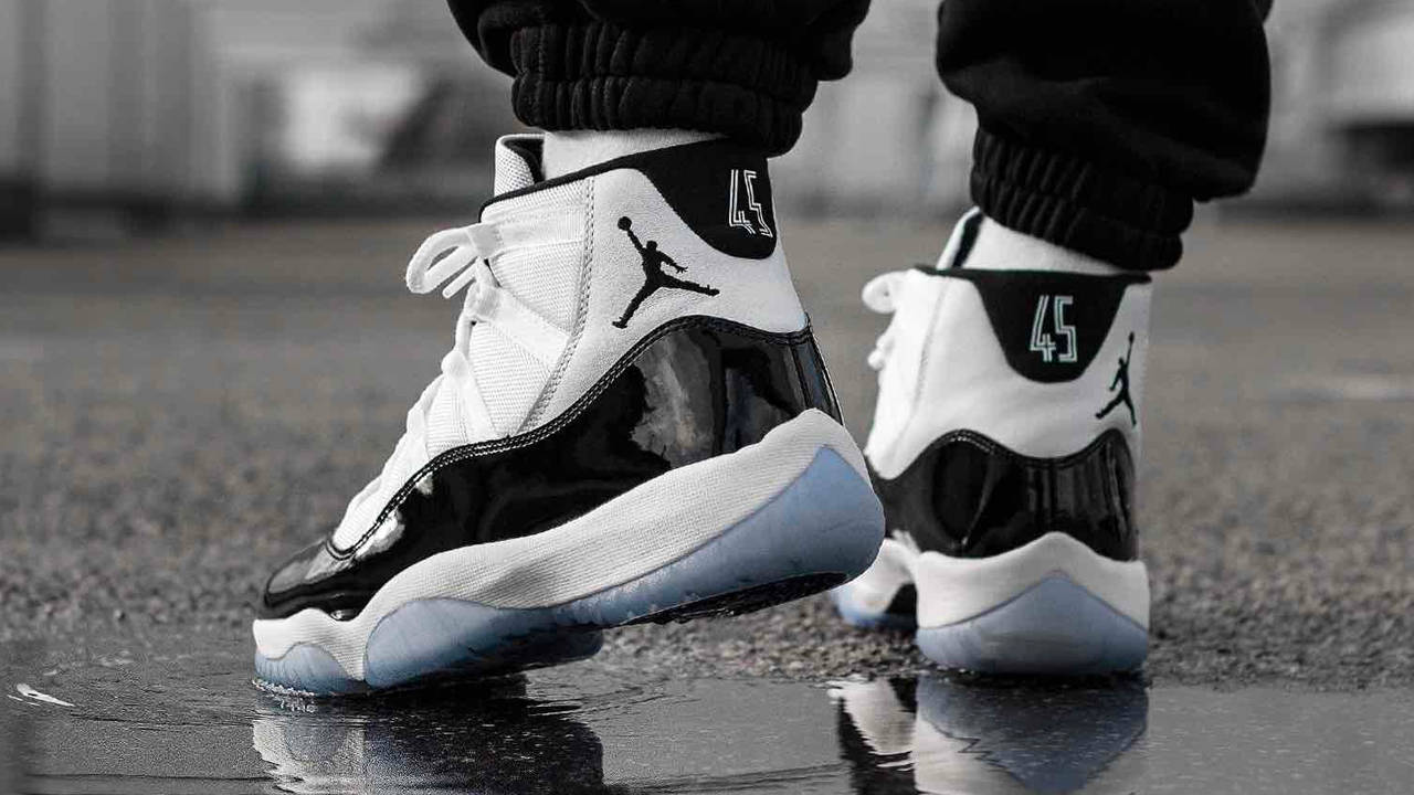 concord 11 jordans on feet