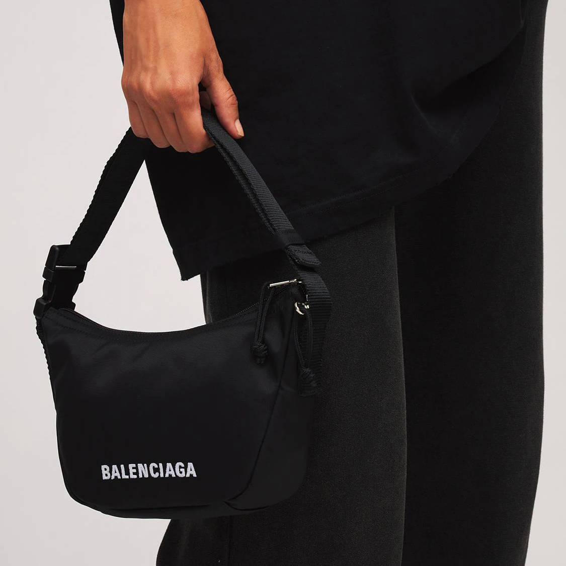 Balenciaga Wheel Sling Nylon Shoulder Bag