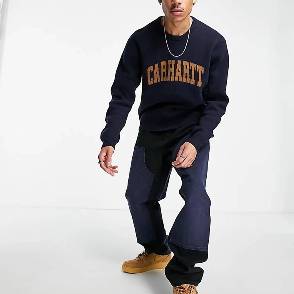 Carhartt WIP University Script Sweater Navy Ful
