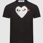 T-shirt with stand collar Play Double Heart Logo T-Shirt P1T116