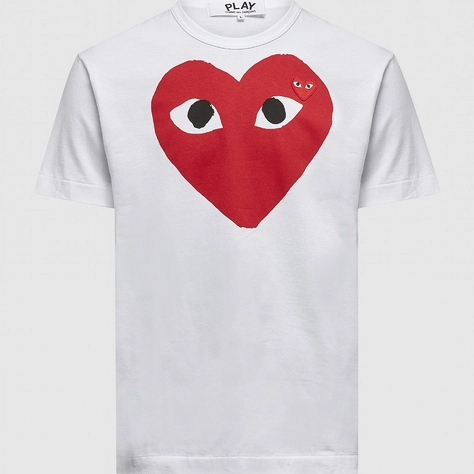 T-shirt with stand collar Play Large Heart Logo T-Shirt P1T026