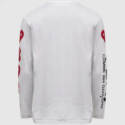 COMME des GARCONS Play Multi Heart Graphic Long Sleeve T-Shirt P1T262 Back