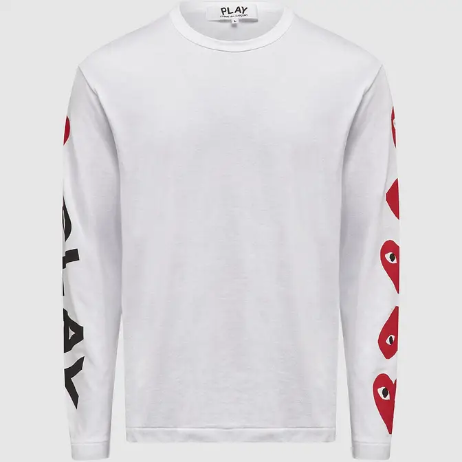 COMME des GARCONS Play Multi Heart Graphic Long Sleeve T-Shirt P1T262