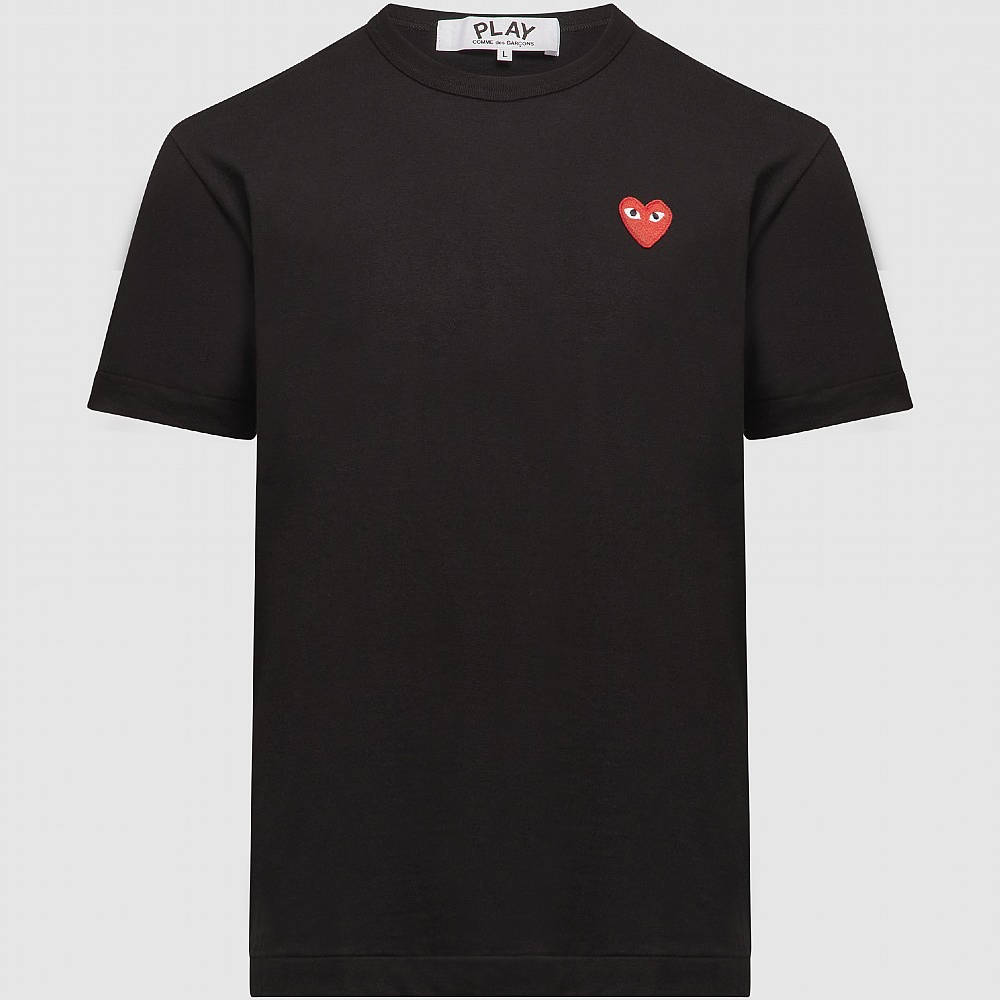 comme des garcons play basic logo tee