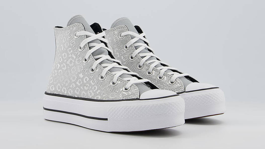 Converse Chuck Taylor Lift Leopard Silver White