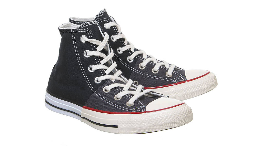 Converse Chuck Taylor Remixed Hi Black White Sdie
