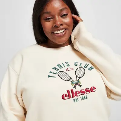 Ellesse Tennis Embroidered Crew Sweatshirt (Plus Size)