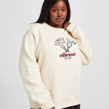 Ellesse Tennis Embroidered Crew Sweatshirt (Plus Size)