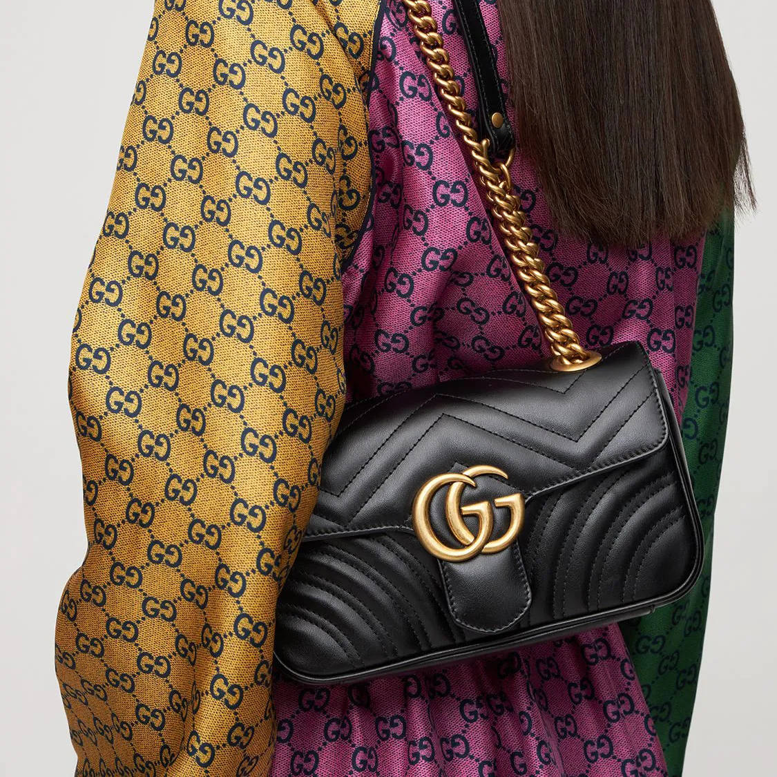 Gucci Mini GG Marmont 2.0 Leather Shoulder Bag