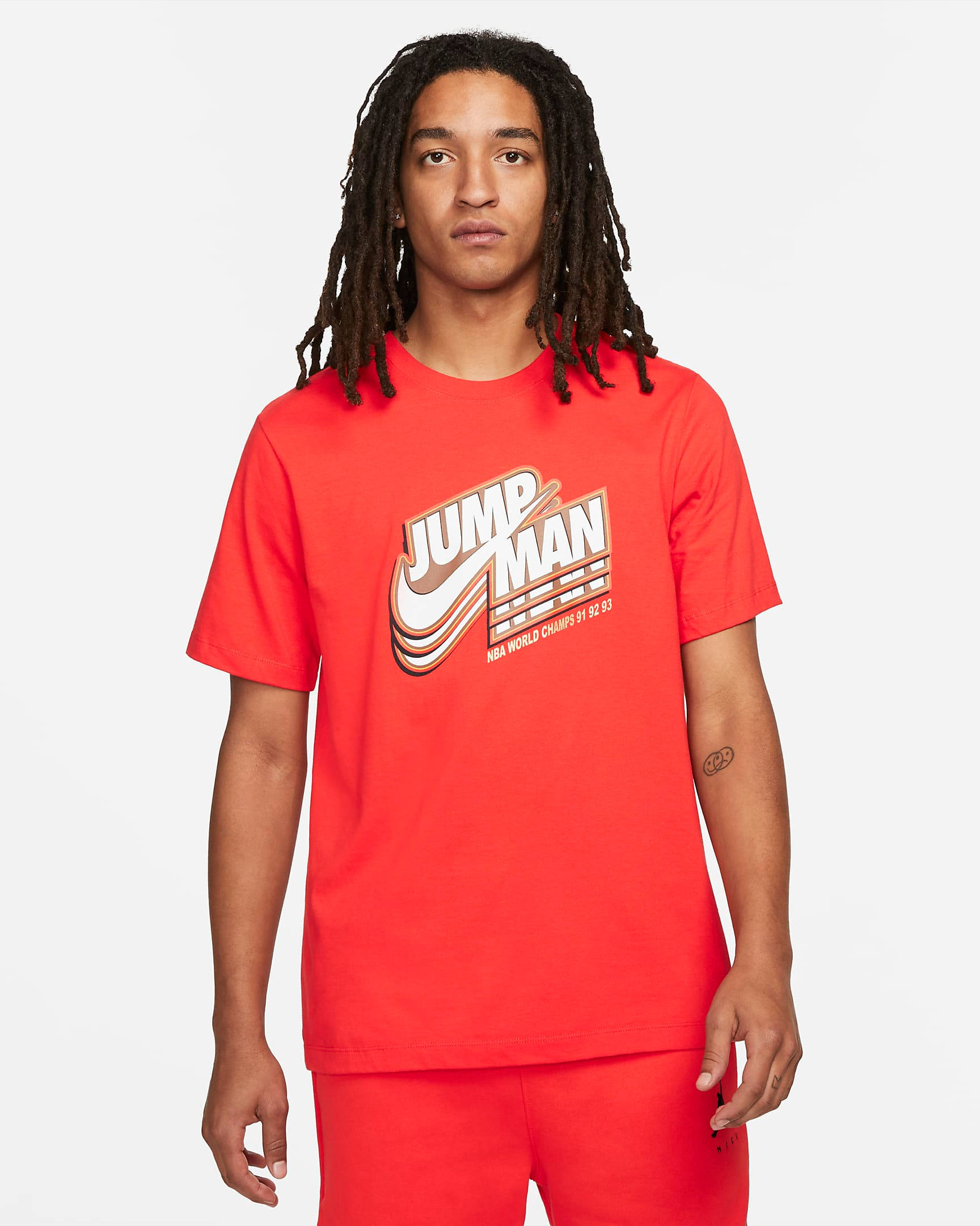 red nike jordan shirt