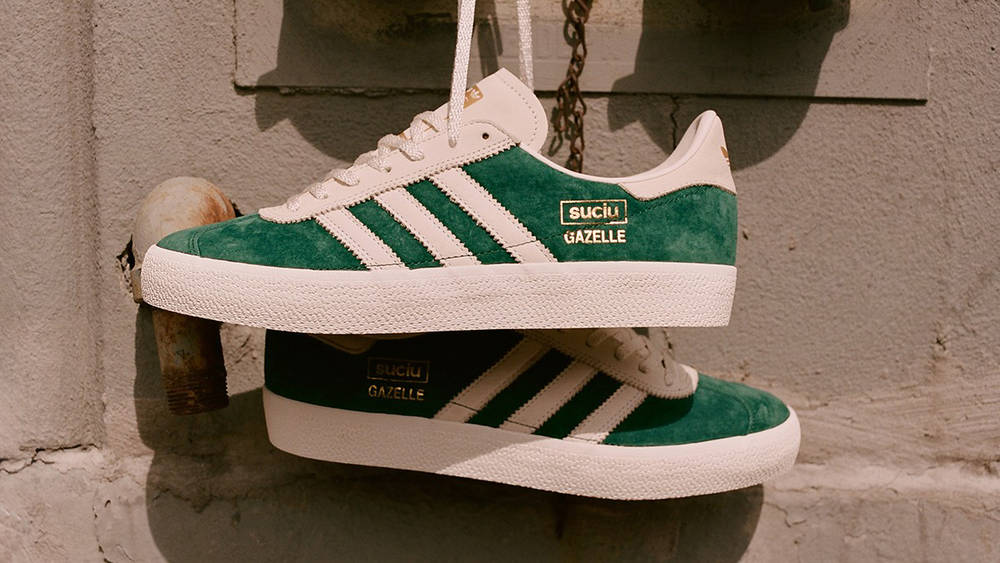 Image via adidas Mark Suciu x adidas Gazelle ADV Collegiate Green Release Date