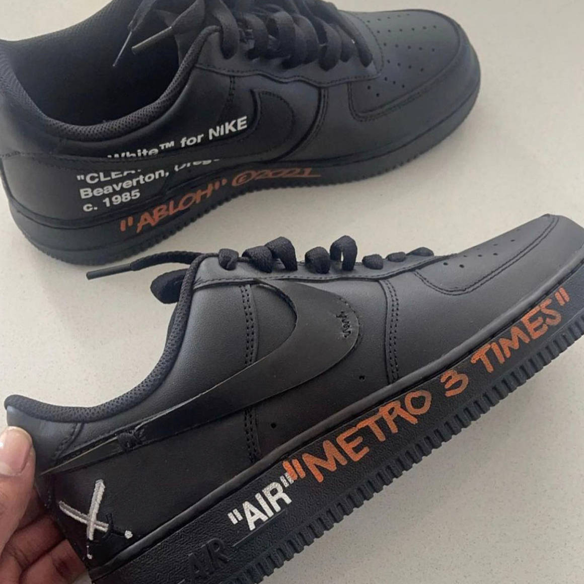 air force 1 black off white