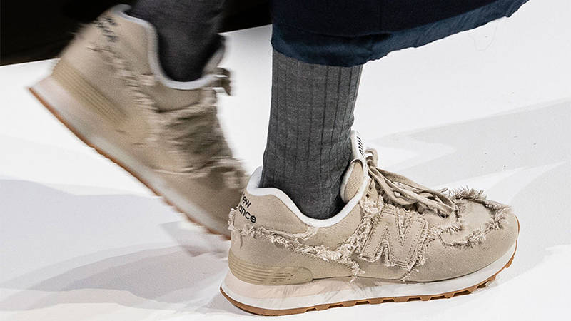 Miu Miu x New Balance 574 Tan Back