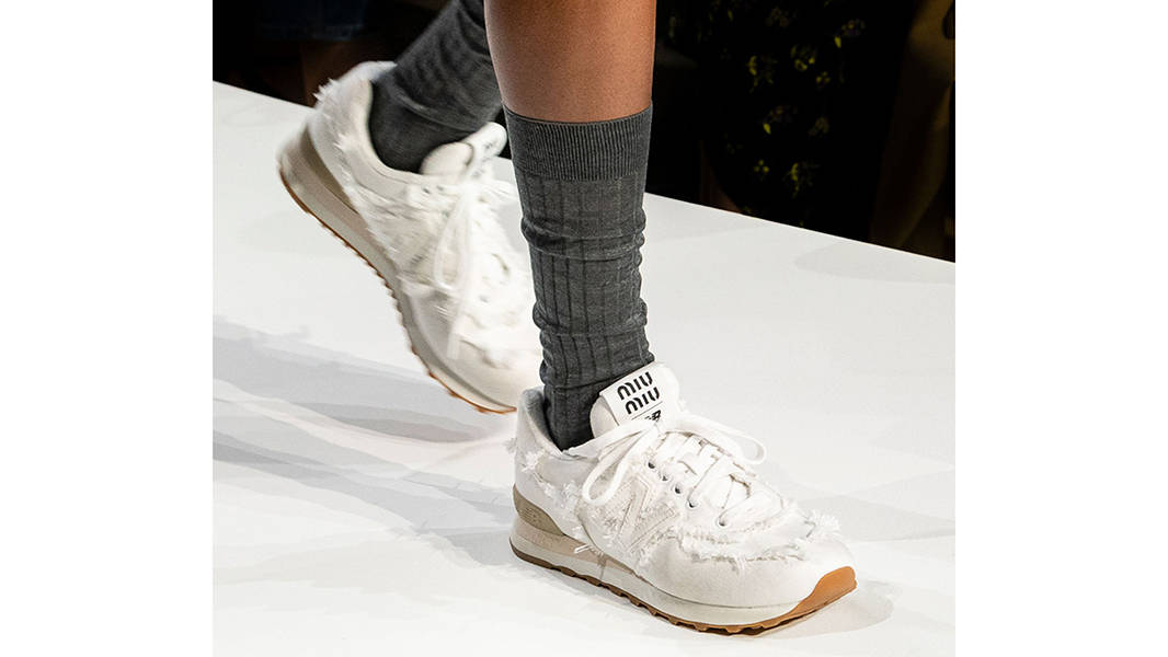 Miu Miu x New Balance 574 White Side