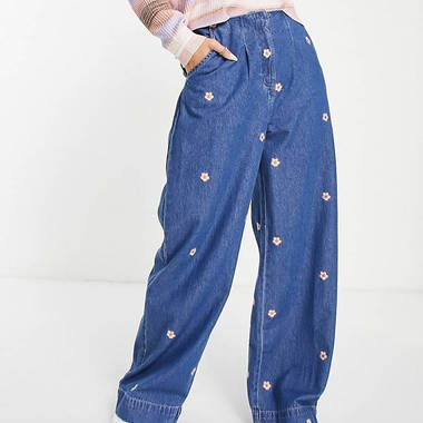 Native Youth High Waisted Wide Leg Jeans