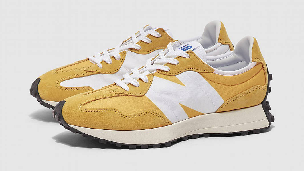 New Balance 327 Yellow Black White MS327LI1 Side