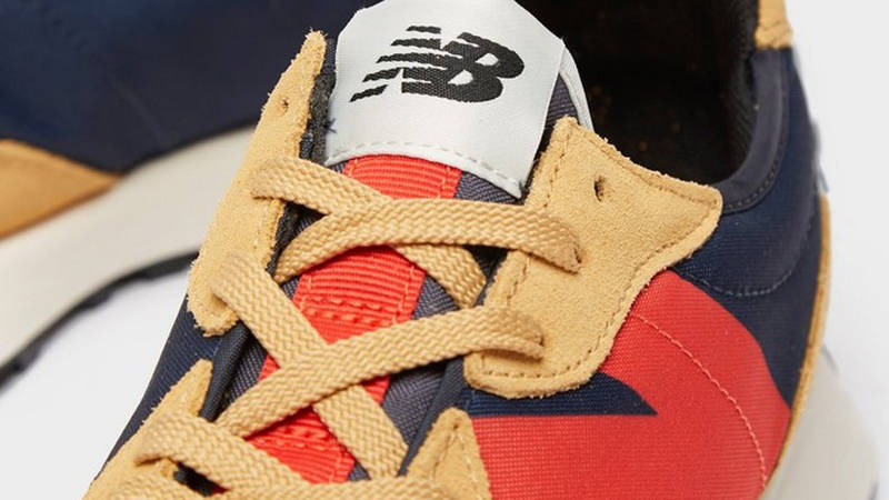 New Balance 327 Yellow Blue Red Detail