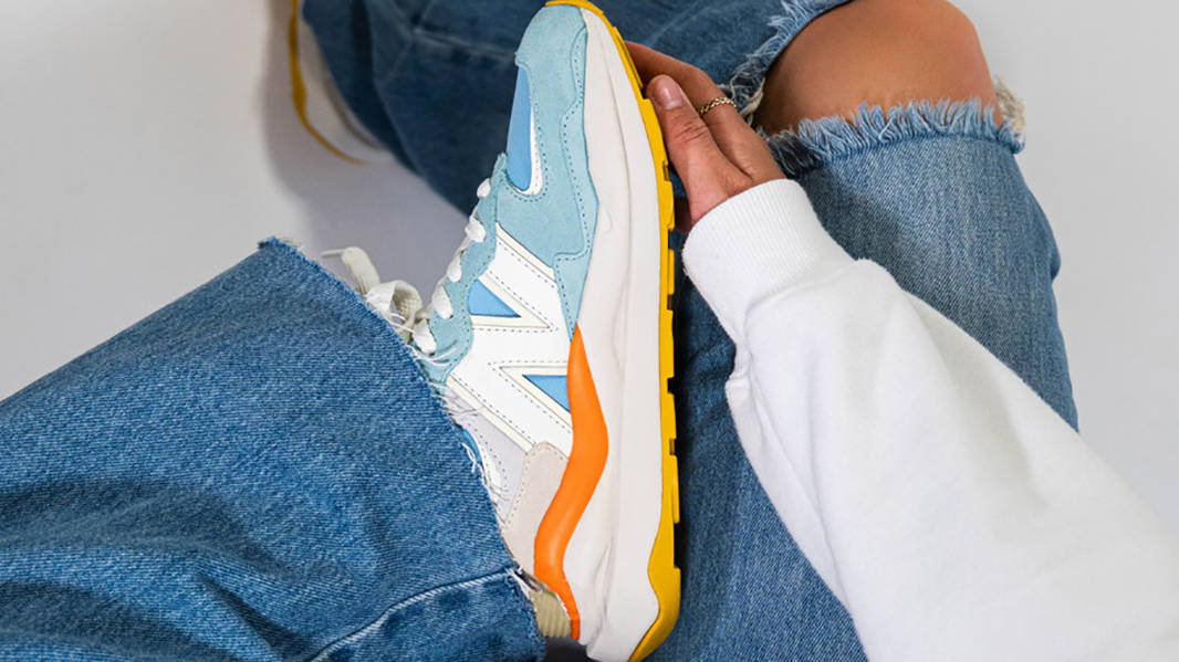 New Balance 57-40 Oyster Pink W5740PG1 on foot