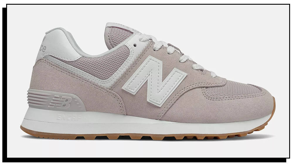New Balance 574 Logwood White